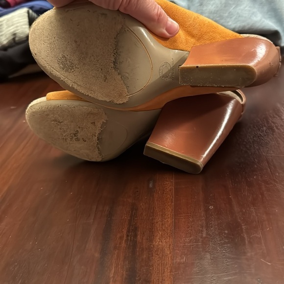 Dries Van Noten suede orange and brown wedges size 38 - Picture 8 of 8